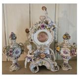 Von Schierholz German Porcelain Cherub Clock