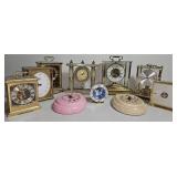 10 ct, Brass Clocks w/ Howard Miller, Elgin, Seth