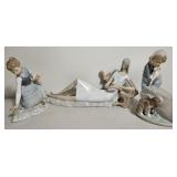3 ct. Lladro Figurines w/ Girl with Daisy
