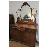 1930s Victorian Style Mahogany/Walnut Dresser
