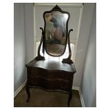 Antique Quartersawn Oak Vanity Dresser