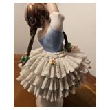 Capodimonte-Style Porcelain Lace Ballerina Figure