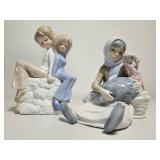 Lladrï¿½ Girl with Turkey Figurine & Musical Figure