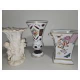 Bohemian Vase, Cherub Vase, Porcelain Bulb Pot