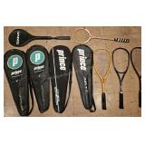 9 ct. Prince, etc. brand Squash Racquets