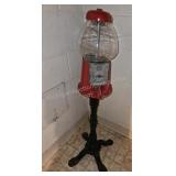 Metal Gumball Pedestal Machine w/ Glass Container