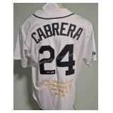 Detroit Tigers Miguel Cabrera Signed Stats Jersey