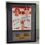 Mickey Mantle & Willie Mays Signed Photograph