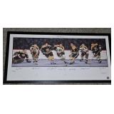 Boston Bruins Multi Signed Lithograph w/ Bobby Orr