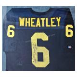Tyrone Wheatley Signed U of M Football Jersey