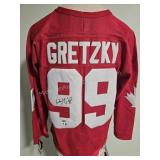 Wayne Gretzky Signed Team Canada Hockey Jersey-GAI