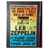 Led Zeppelin Hall of Fame Framed Promo