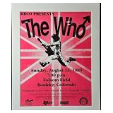 1989 The Who Framed Concert Poster! 21x26.5"