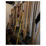 Group of 30 ct. Yard Tools: Shovels,Rakes,Brooms
