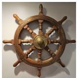 Authentic 36' Boat Ship Wheel w/ Brass