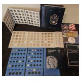 Small Coin Collection w/ Quarters & Empty Binders