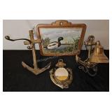 Brass Anchors, Mirror, Bell & Mallard Plaque