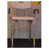 Adjustable Shower / Bath Chair with Back & Armrest