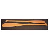 Pair of Maple Canoe Oars / Paddles