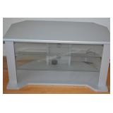 Corner TV / Entertainment Stand w/ Glass Shelves