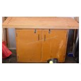 Heavy-Duty Woodworking Workbench w/ Butcher Block
