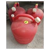 Group of THREE Fuel / Gas Cans