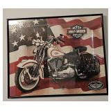 Harley Davidson Framed Puzzle w/ 100 Year Patch