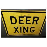 Deer Xing Road Sign.  24' x 18'