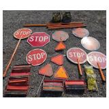 Bulk Lot :Traffic Control Signs, Safety Signs etc