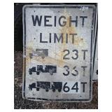 Large Weight Limit Aluminum Road Sign