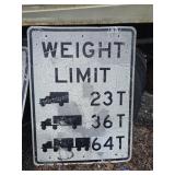 Large Weight Limit Aluminum Road Sign