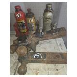 Bottle Jacks, Trailer Hitch & Hardware Lot