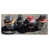 Group of Wet/Dry Shop Vacs