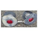 Railroad crossing warning signal lights. 1 Set