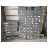 Hardware Cabinet Lot ï¿½ (3) Stackable Multi-Drawers