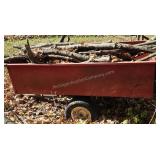 Huskee Heavy-Duty Tow-Behind Steel Dump Cart