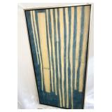 SIGNED LOWER RIGHT MARK. S CANVAS 30X60 FRAME