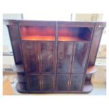 CHERRY WALL UNIT 4 SECTIONS WITH LIGHT CAN USE