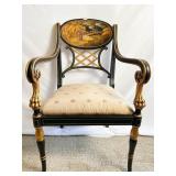 LION DESIGN EGRET DESIGN BLACK AND GOLD ACCENTS