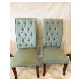 TUFTED BACK TEIL ARMLESS CHAIRS 19" W X 21" D X