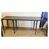HAMMERED METAL CONSOL TABLE 84" L X 19" X 32" H