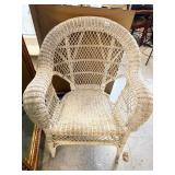 OFF WHITE WICKER CHAIR