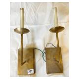 PAIR OF CANDLE ELECTRIC SCONCES