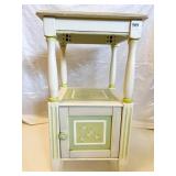 SIDE STAND 1 DOOR BASE 12" W HAND PAINTED LAMBS