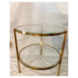 STURDY BRONZE FINISH 2 TIER COFFEE TABLES 24"
