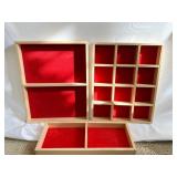MAPLE RED MICRO SUEDE ASSORTED DISPLAY BOXES