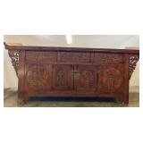 3 DRAWER 2 DOOR PRIMITIVE RUSTIC ORIENTAL