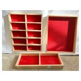MAPLE RED MICRO SUEDE  ASSORTED DISPLAY BOXES