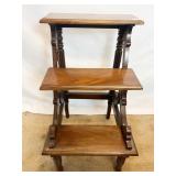 CHERRY THREE TIER STAND 32" H X 18" W X 20"