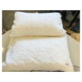 OFF WHITE HAND WORK PILLOWS 12X20